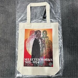 Stone Island Cream Tote Bag with Graphic Print